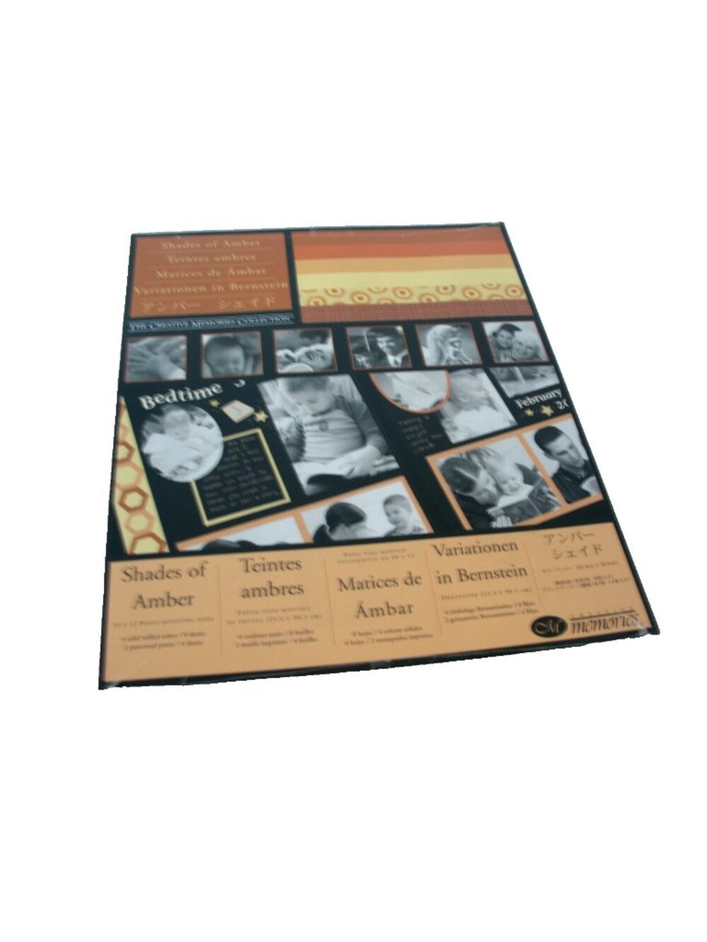 CREATIVE MEMORIES PHOTO MOUNTING PAPER - SHADES OF AMBER- 10x12